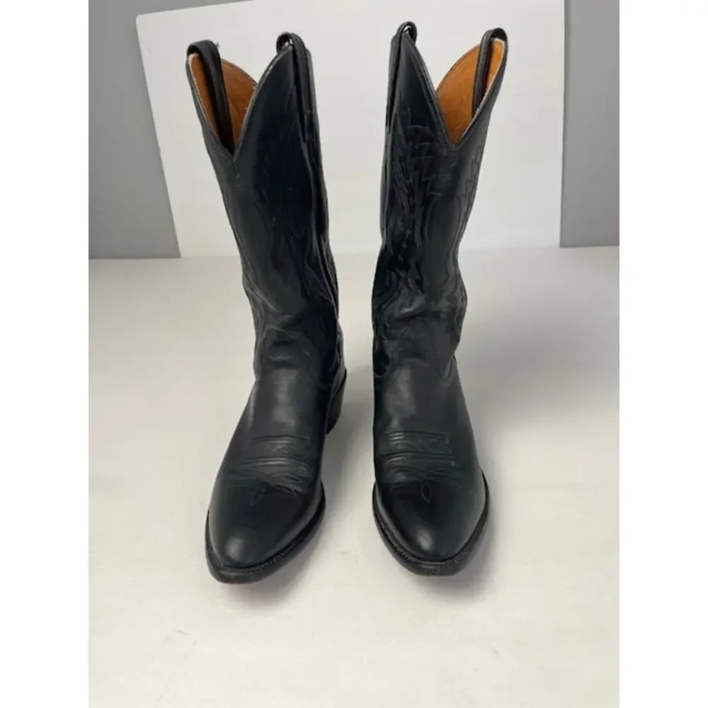 Nocona Black Leather Cowboy Boots Men’s Size 9D Western Mexico Heritage Ranch